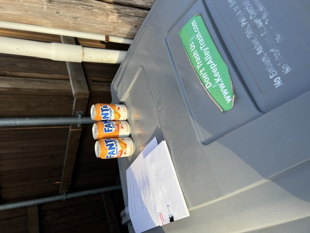Cold water left out for sanitation crews